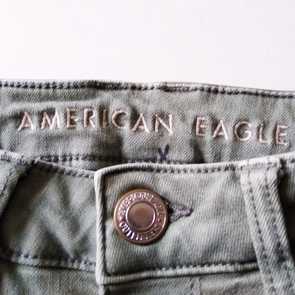 American Eagle Hi-Rise Jegging 4 olive green Khaki - Picture 2 of 11